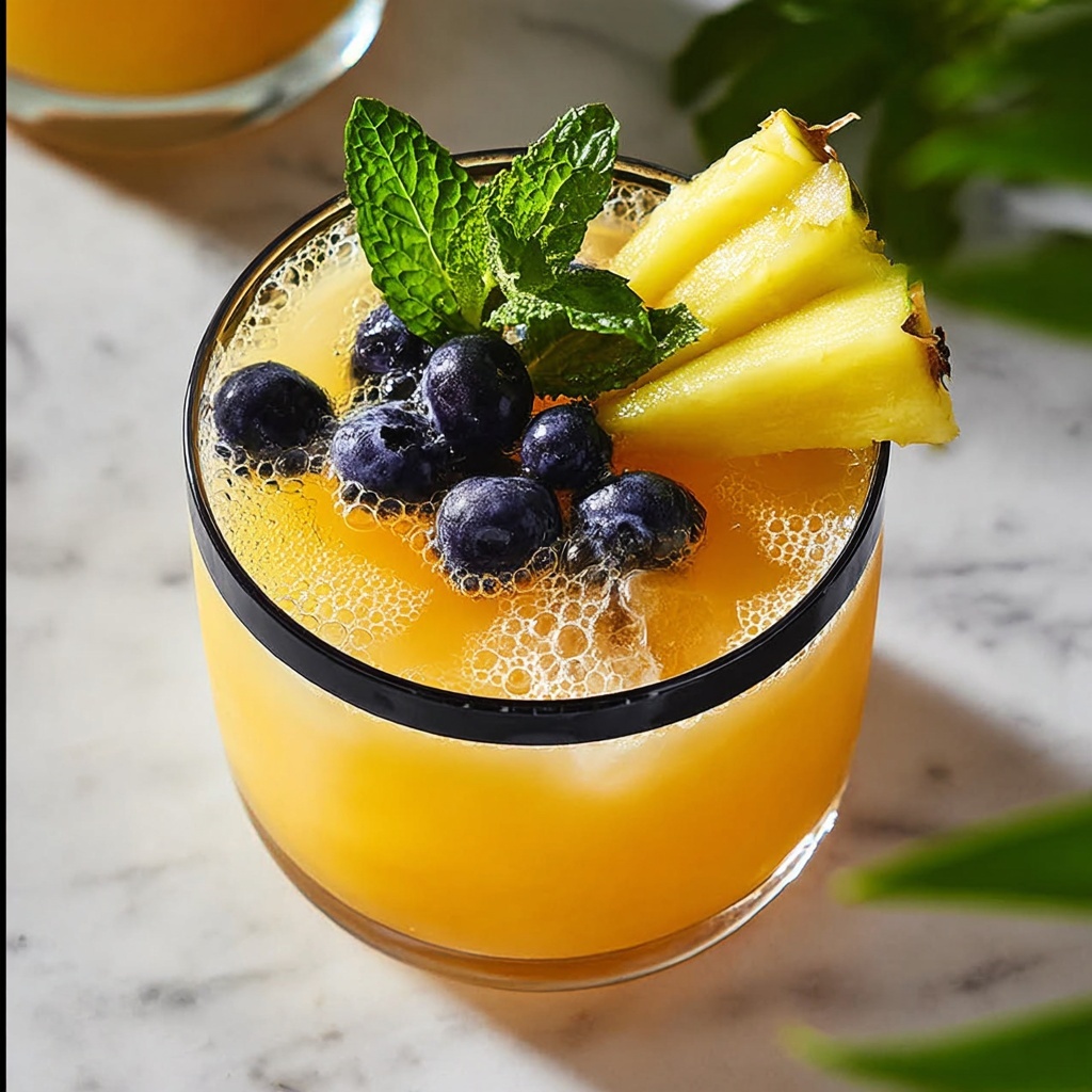 Blueberry Pineapple Tequila Sour Recipe - Recipe Image