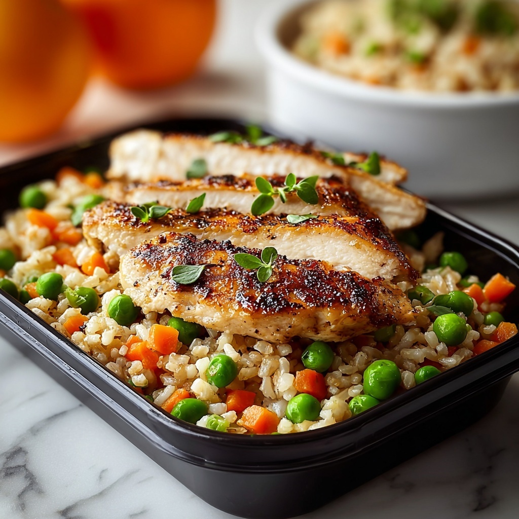 High Protein Crispy Garlic Chicken Fried Rice Recipe - Recipe Image