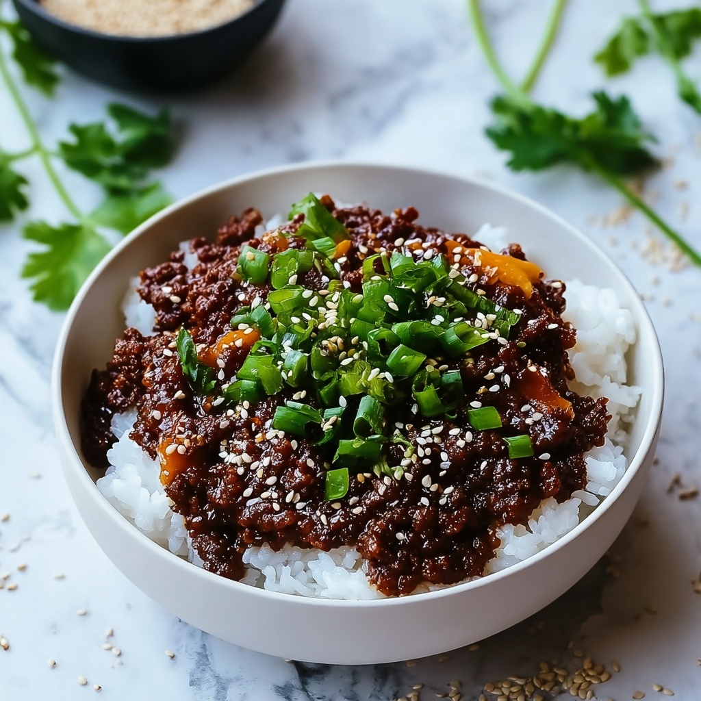 Korean Ground Beef Bowl Recipe - Recipe Image