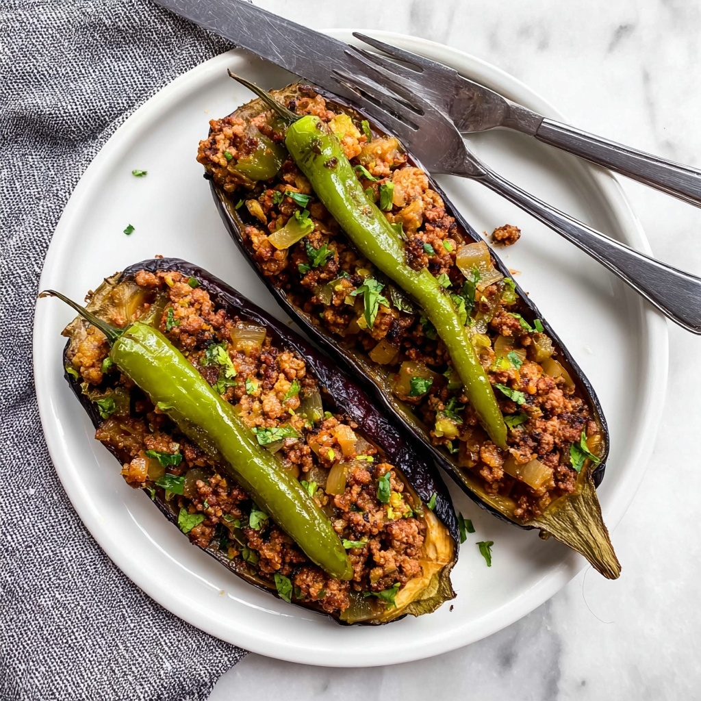Turkish Stuffed Eggplant (Karniyarik) Recipe - Recipe Image