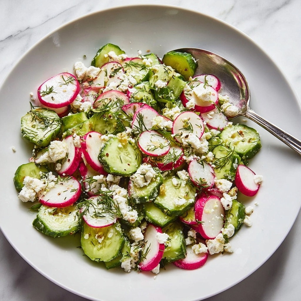 Radish Cucumber Salad with Feta and Dill Recipe - Recipe Image