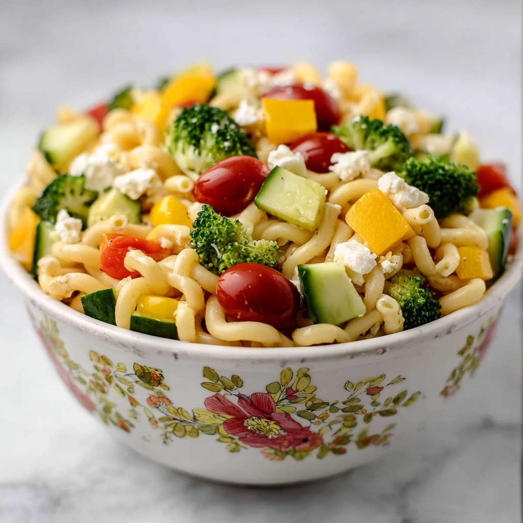 Summer Pasta Salad - Loaded with Fresh Vegetables Recipe - Recipe Image