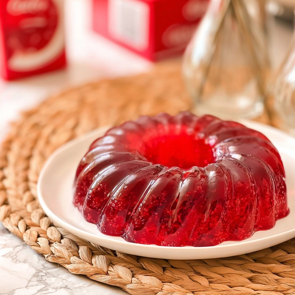 Coca-Cola Jello Salad with Cherries Recipe - Recipe Image