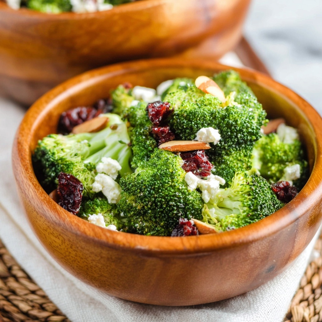 Broccoli with Feta and Fried Almonds Recipe - Recipe Image