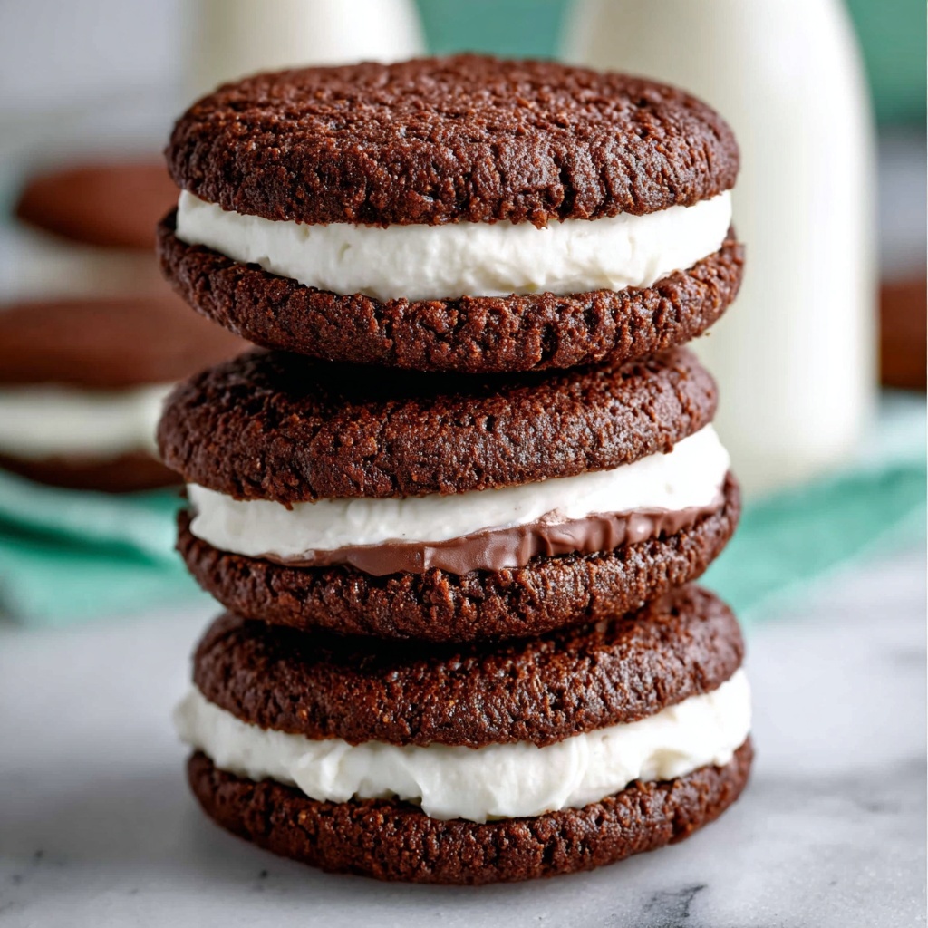 Homemade Oreo Cookies with Cream Cheese Frosting Recipe - Recipe Image