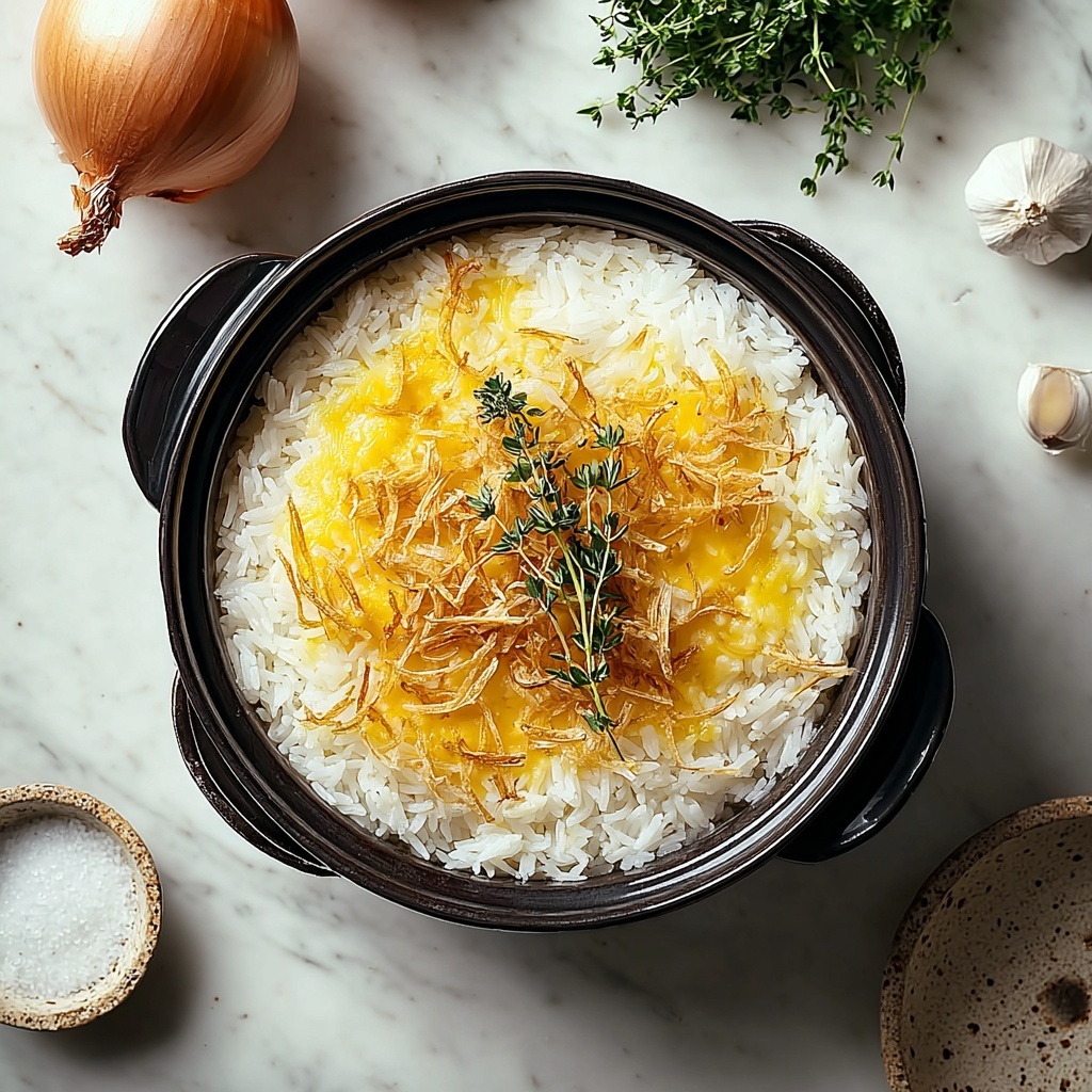 Golden Onion Butter Rice Recipe - Recipe Image