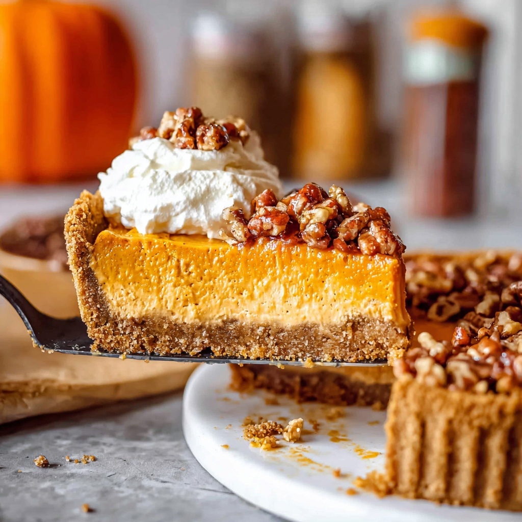 Easy Pumpkin Cheesecake Recipe (No Bake) Recipe - Recipe Image