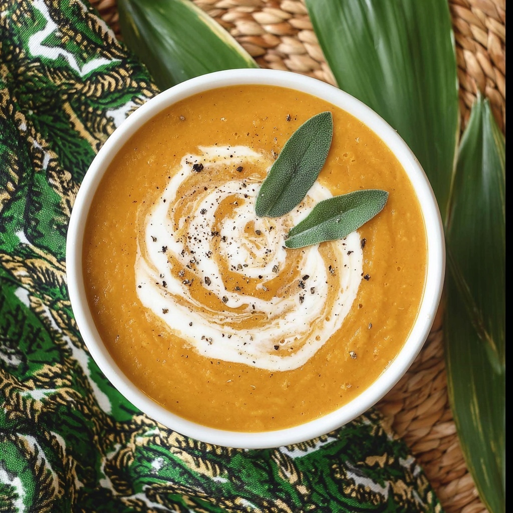 Roasted Butternut Squash Apple Soup Recipe - Recipe Image