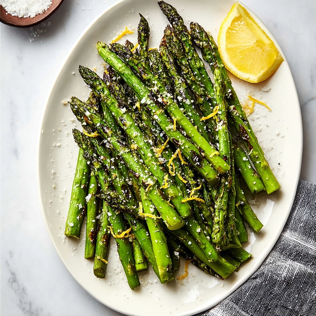 Oven-Roasted Asparagus with Lemon, Parmesan, and Flaky Salt Recipe - Recipe Image