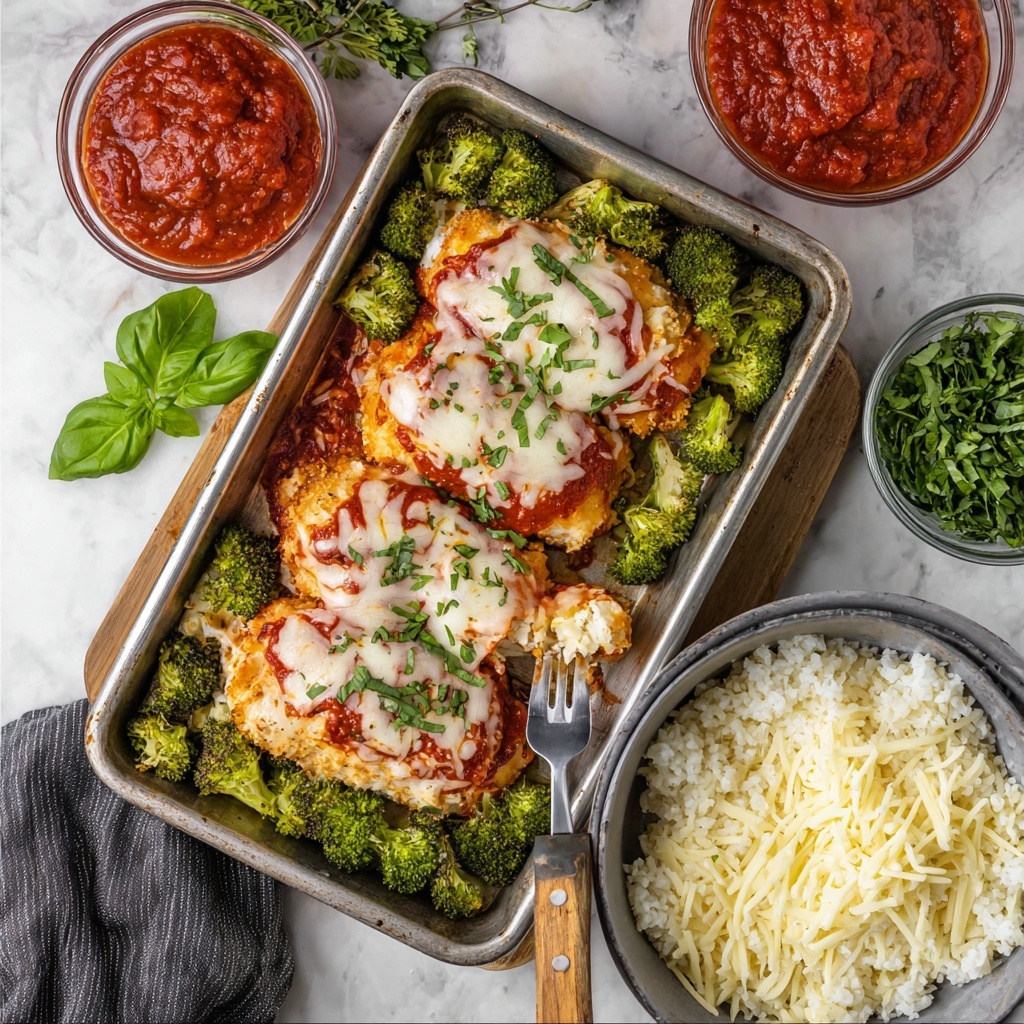 Oven Baked Chicken Parmesan with Broccoli Recipe - Recipe Image