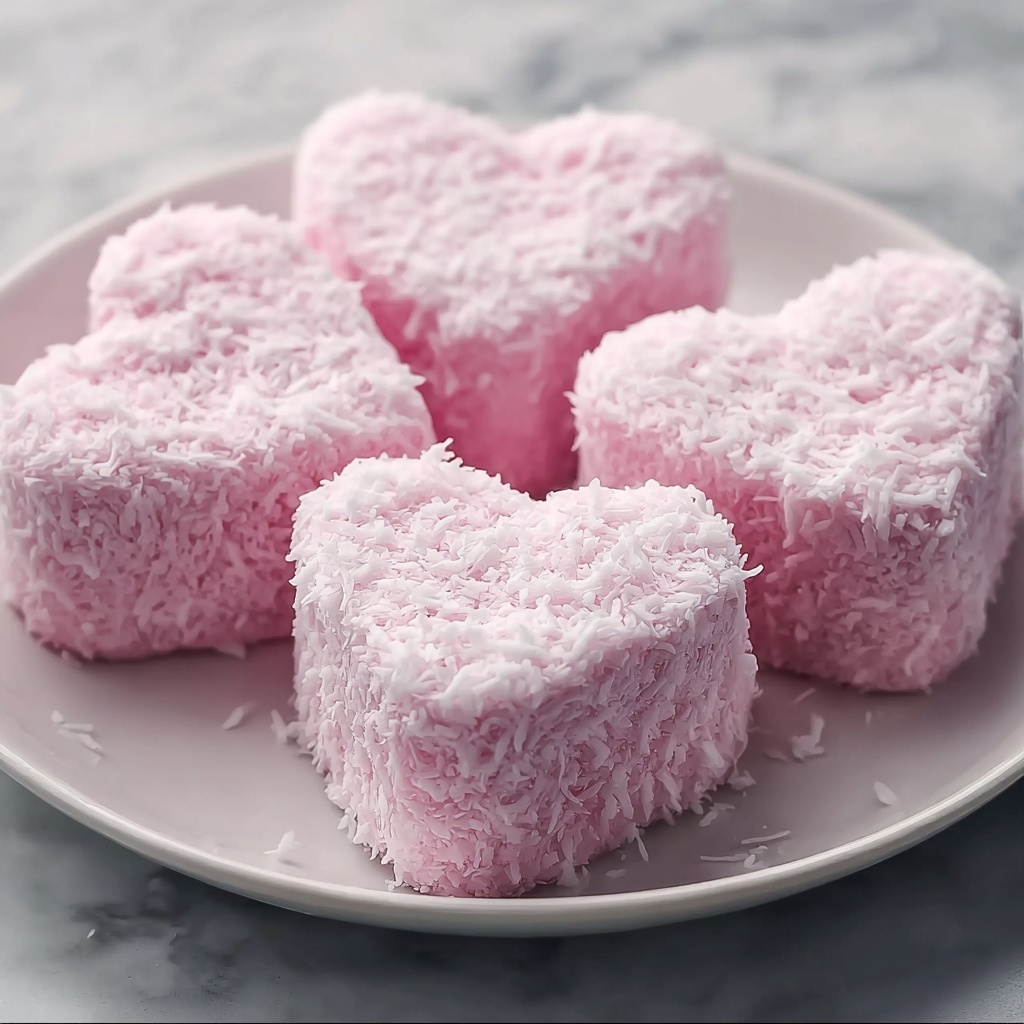 Pink Creamy Coconut Hearts Recipe - Recipe Image