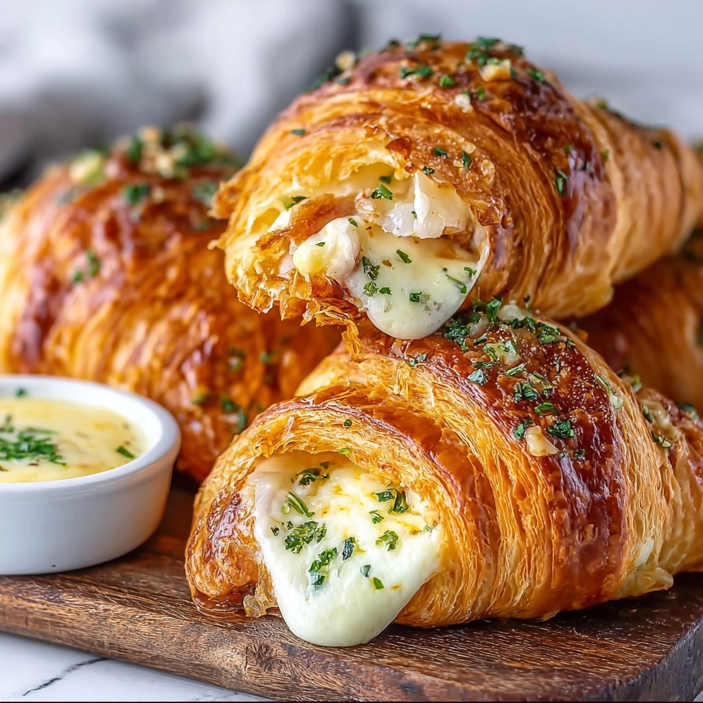 Buttery Garlic Baked Croissants with Turkey & Havarti Recipe - Recipe Image