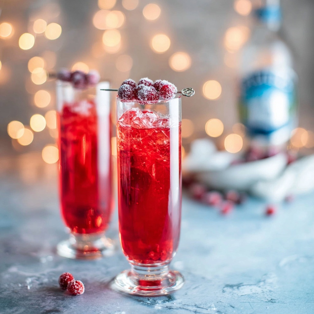 Sugared Cranberry Ginger Mimosas Recipe - Recipe Image