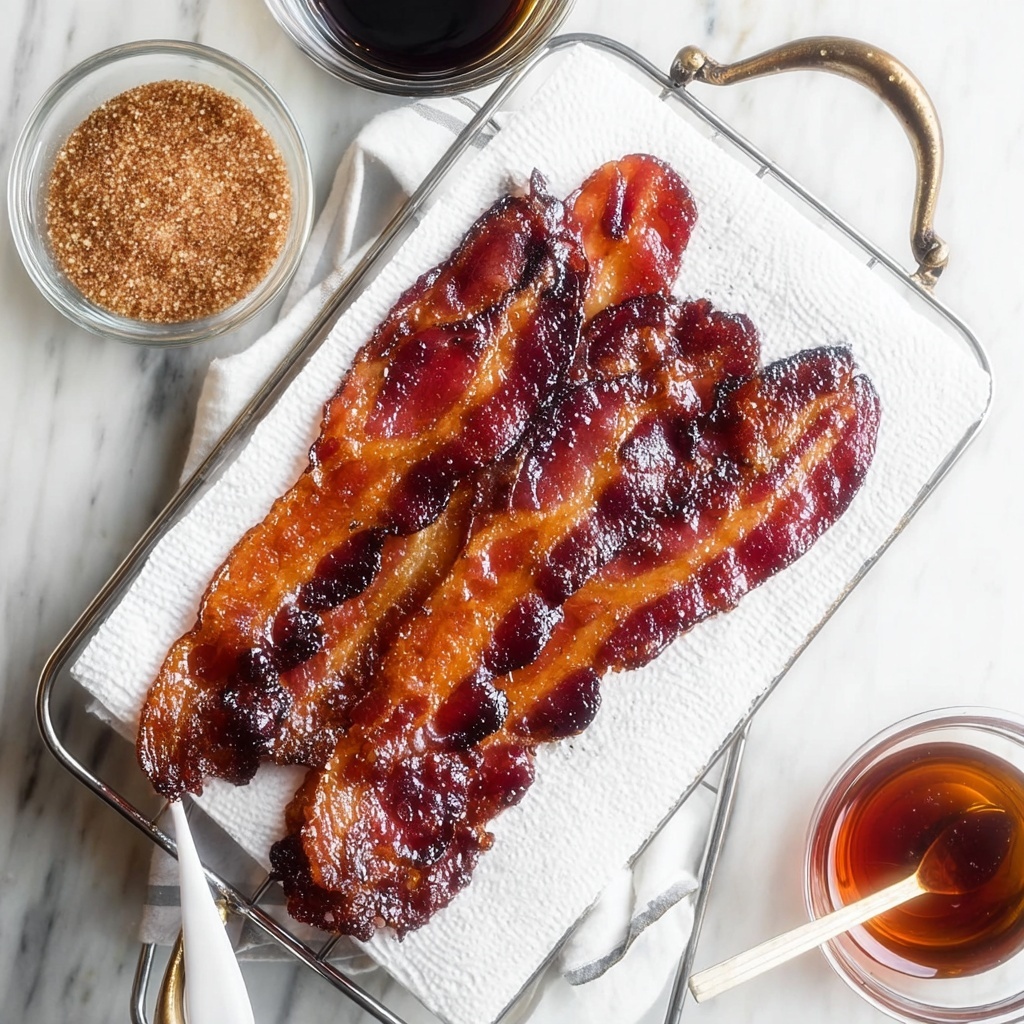 Oven Baked Candied Whiskey Bacon Recipe - Recipe Image
