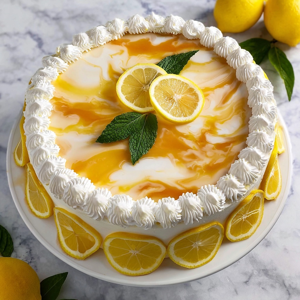 Luscious Lemon Swirl Cheesecake Recipe - Recipe Image