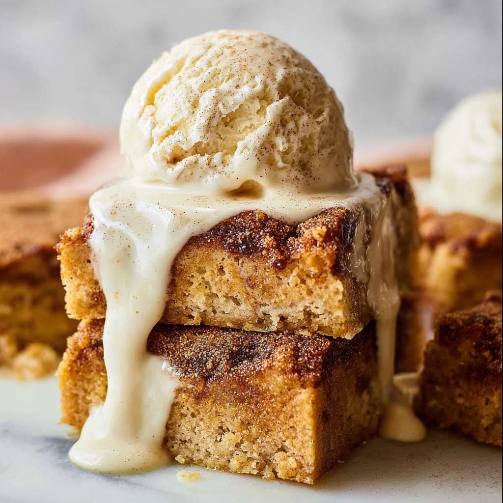 Brown Sugar Snickerdoodle Blondies Recipe - Recipe Image
