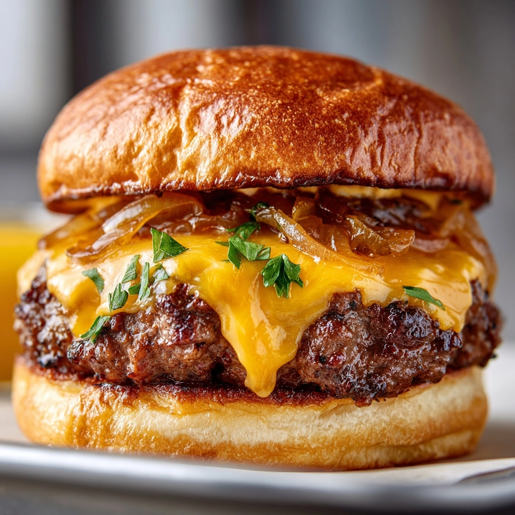 Onion Wrapped Flying Dutchman Burger Recipe - Recipe Image