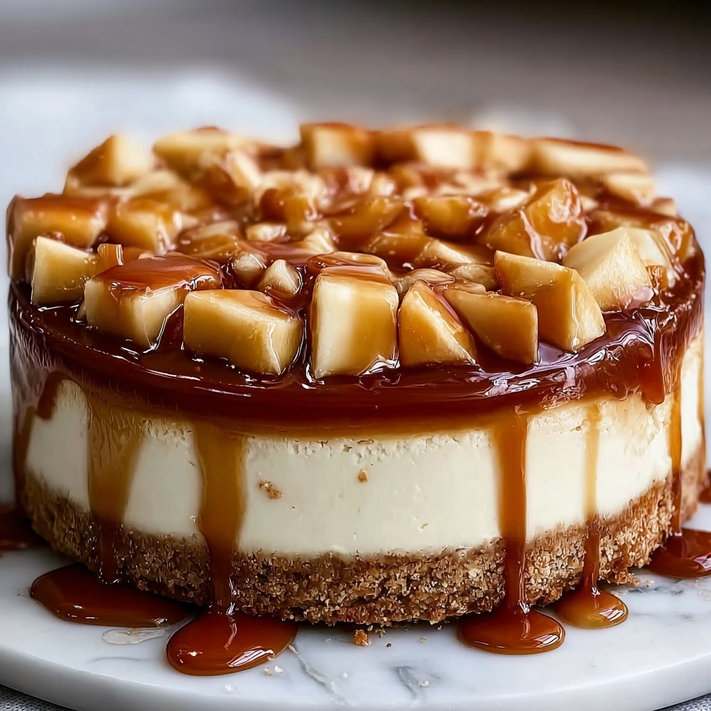 Indulgent Caramel Apple Cheesecake Recipe - Recipe Image