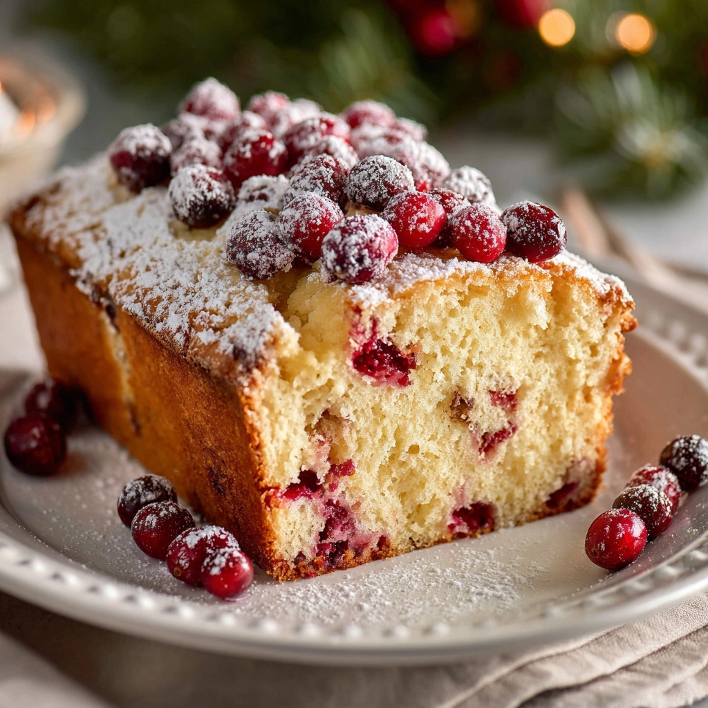 Christmas Cranberry Pound Cake Recipe - Recipe Image