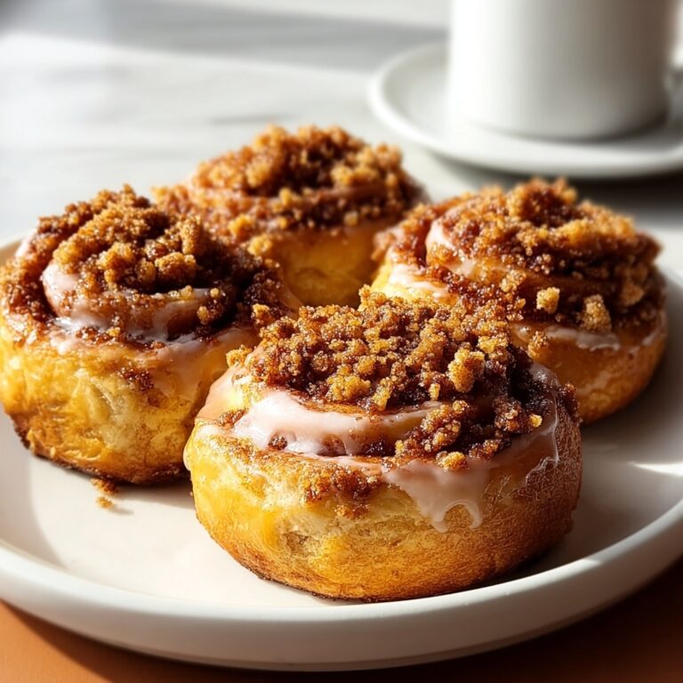 Apple Cheesecake Buns with Crumble Topping and Sweet Glaze Recipe