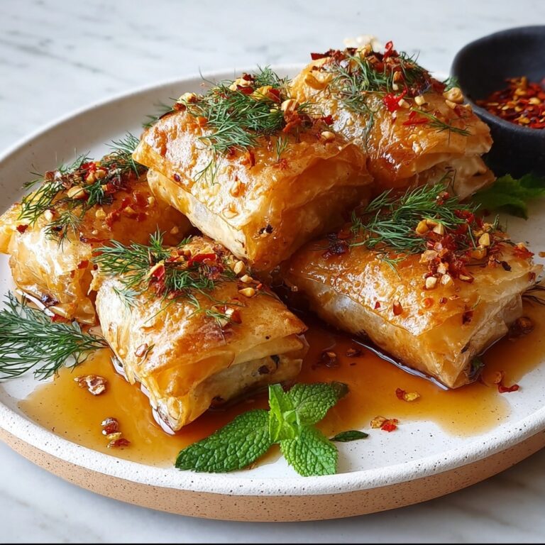 Oven Fried Feta Rolls with Chili Honey Recipe