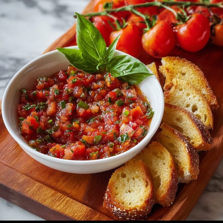 Savory Italian Tomato Bruschetta Dip Recipe