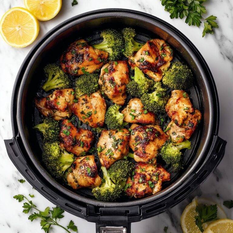 Air Fryer Chicken Bites with Parmesan and Broccoli Recipe