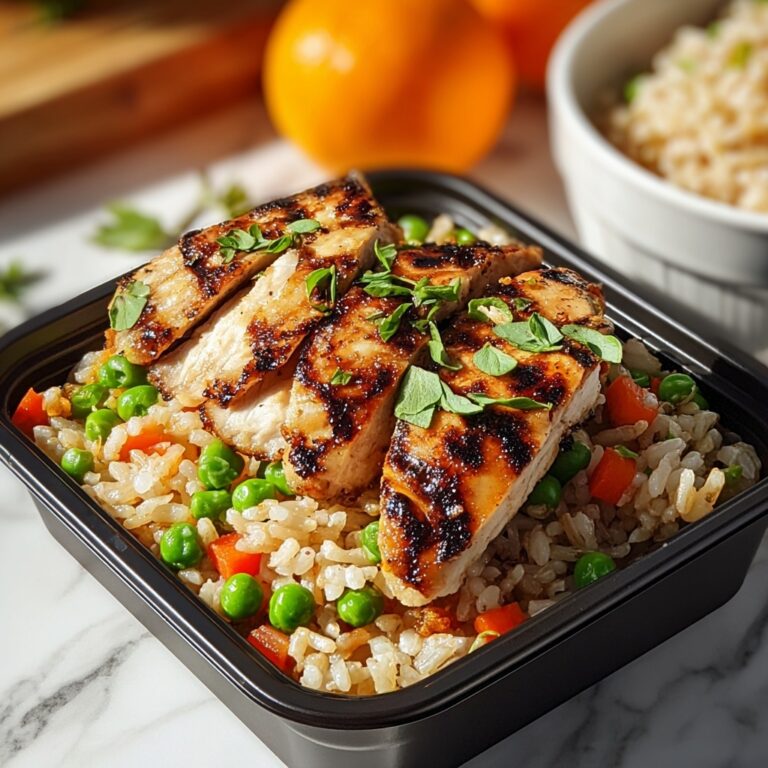 High Protein Crispy Garlic Chicken Fried Rice Recipe