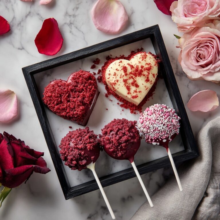 Red Velvet Cake Pops in Heart Shape Recipe
