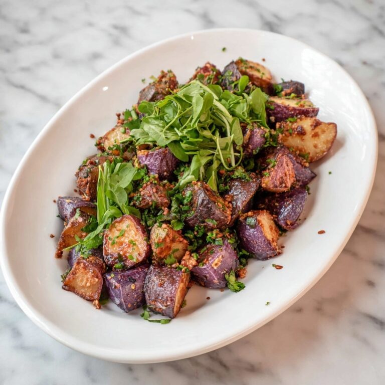 Roasted Purple Potatoes with Herbs and Garlic Recipe