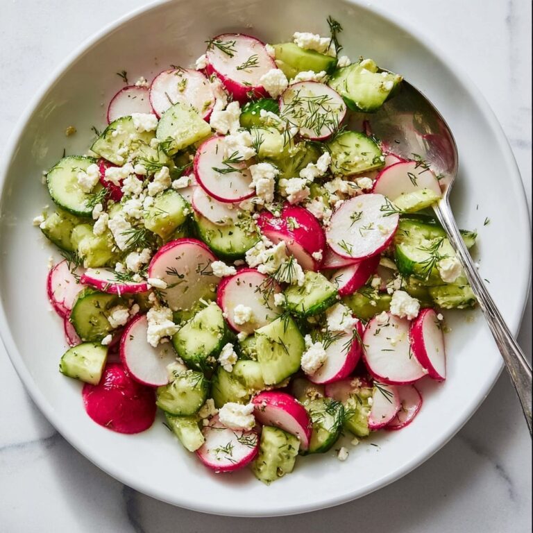 Radish Cucumber Salad with Feta and Dill Recipe