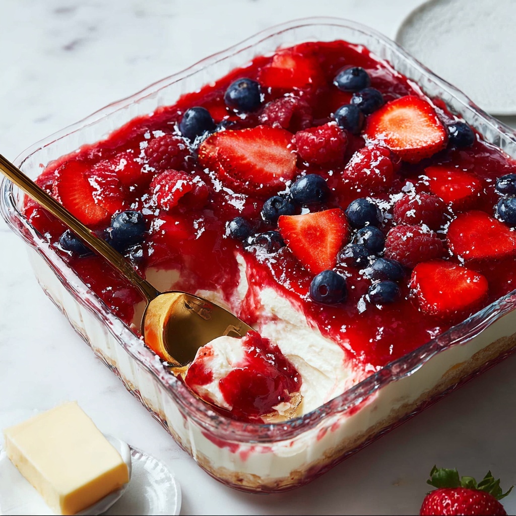 Strawberry Tiramisu with Blueberries and Raspberries Recipe - Recipe Image