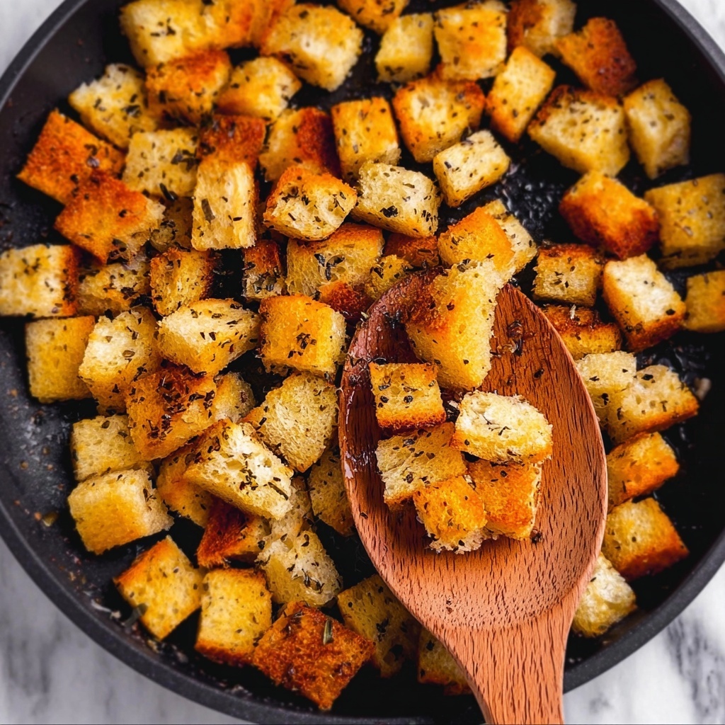 Garlic Crouton Recipe - Fried Croutons Recipe - Recipe Image
