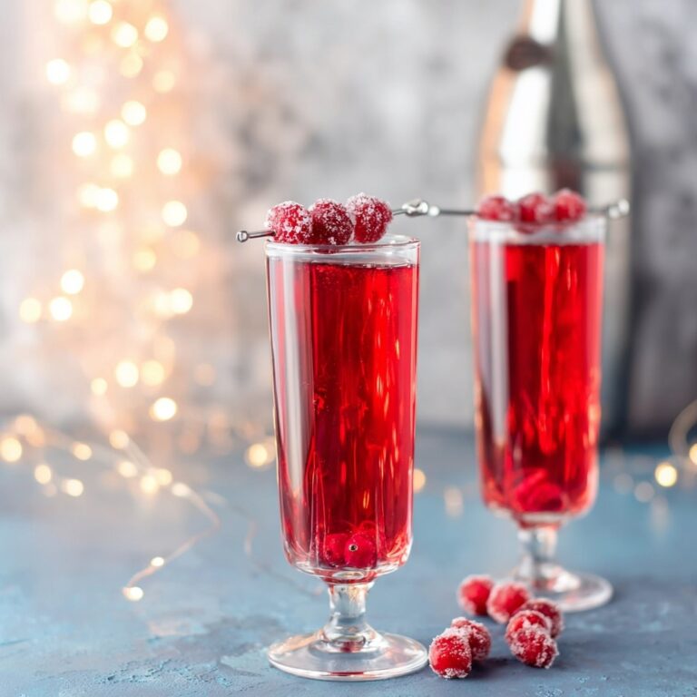 Sugared Cranberry Ginger Mimosas Recipe