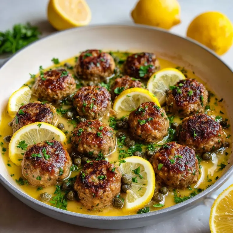 Saucy Chicken Piccata Meatballs Recipe
