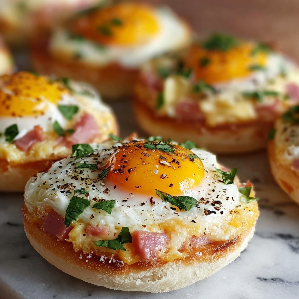 English Muffin Breakfast Pizzas Recipe - Recipe Image