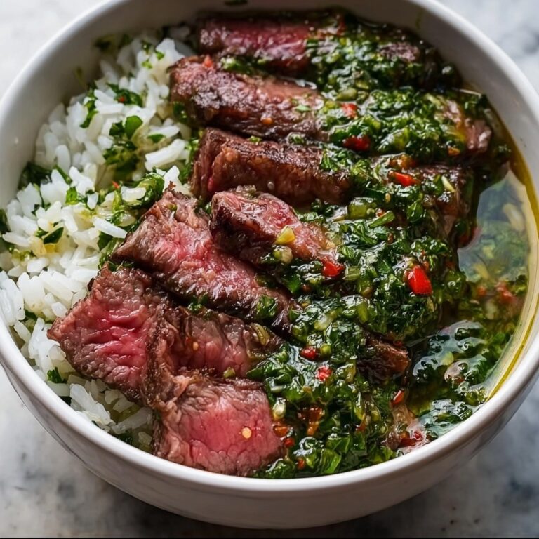 Skirt Steak Rice Bowls with Chimichurri Sauce Recipe