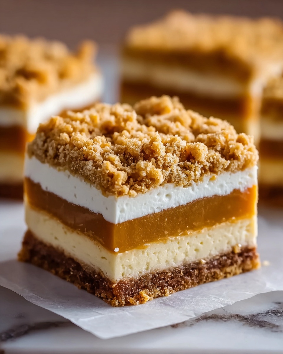 Vegan Pumpkin Cheesecake Bars Recipe - Recipe Image