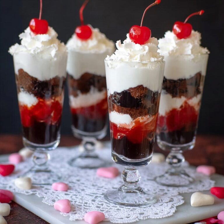 Easy Chocolate Cherry Brownie Parfaits Recipe