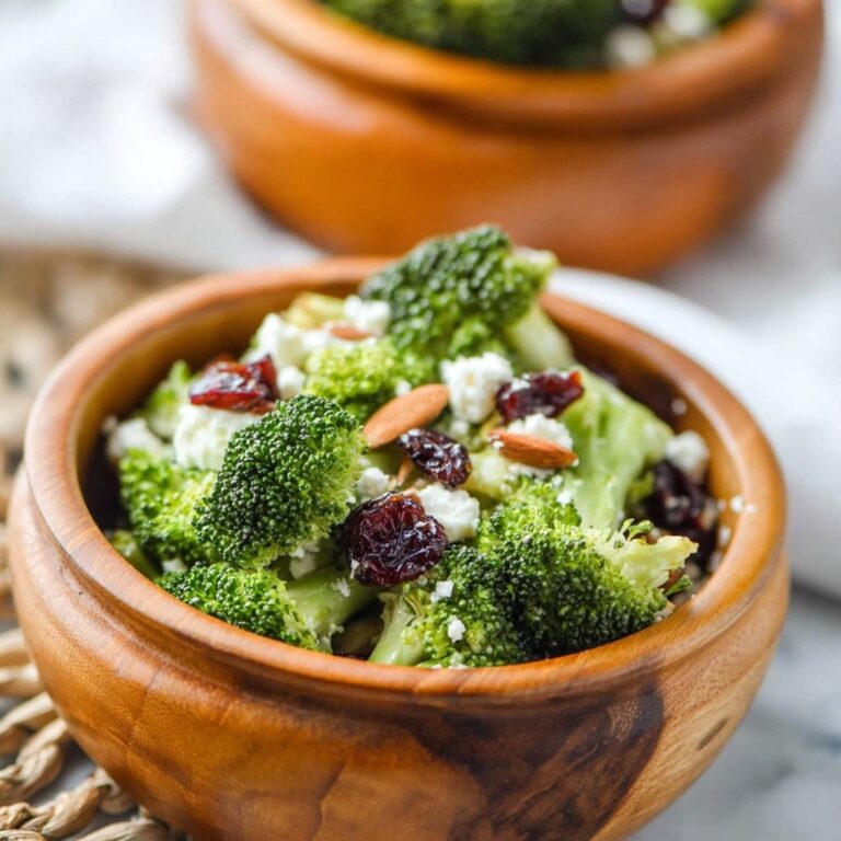 Broccoli with Feta and Fried Almonds Recipe