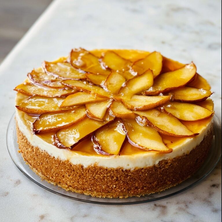 Maple Cheesecake with Roasted Pears Recipe