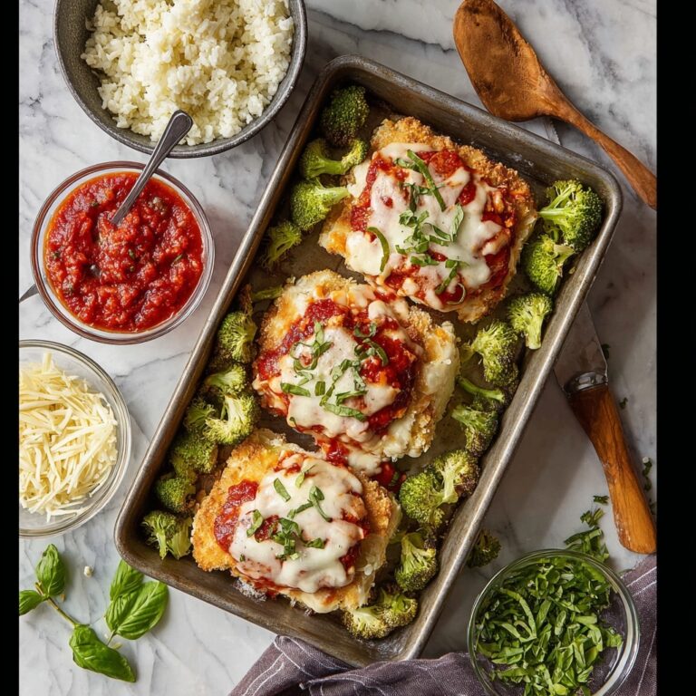 Oven Baked Chicken Parmesan with Broccoli Recipe
