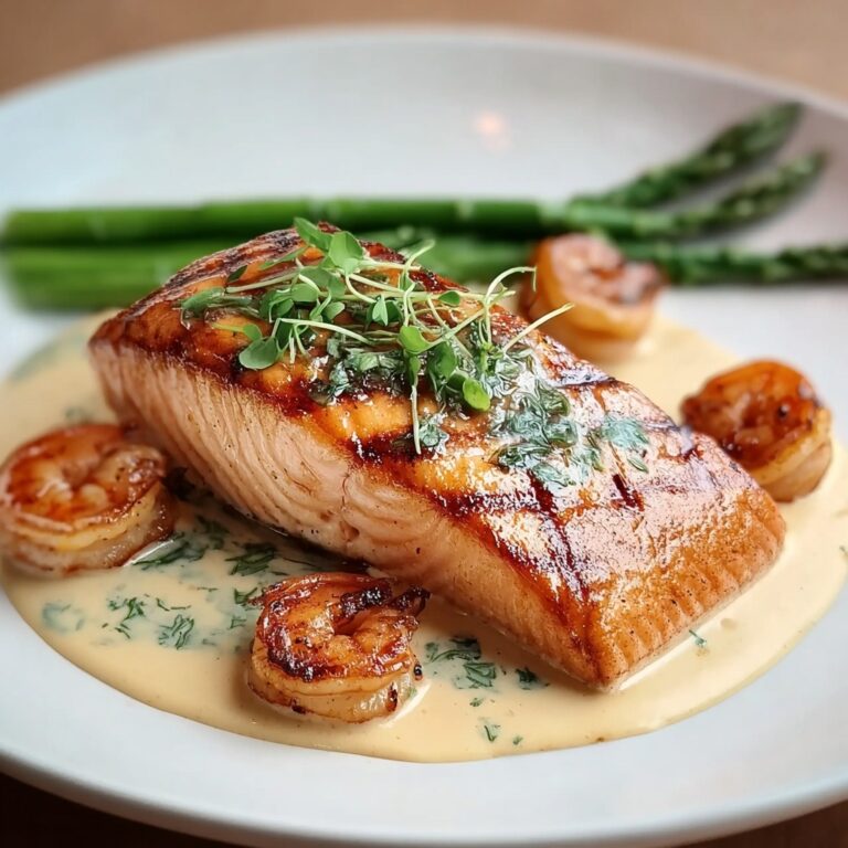 Creamy Lemon Butter Salmon and Shrimp Skillet Recipe