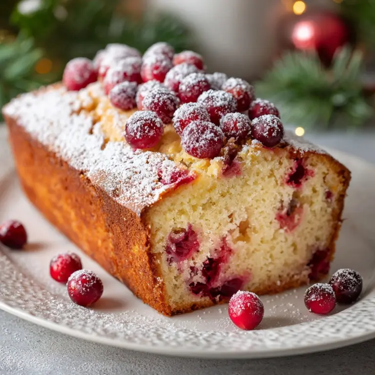 Christmas Cranberry Pound Cake Recipe