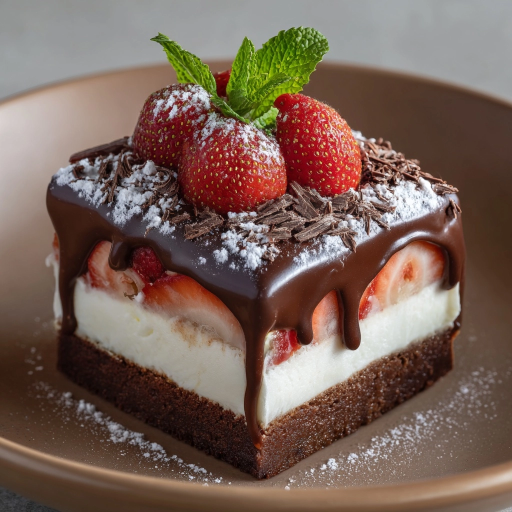 Strawberry Chocolate Fantasy Ice Cream Cake Recipe - Recipe Image