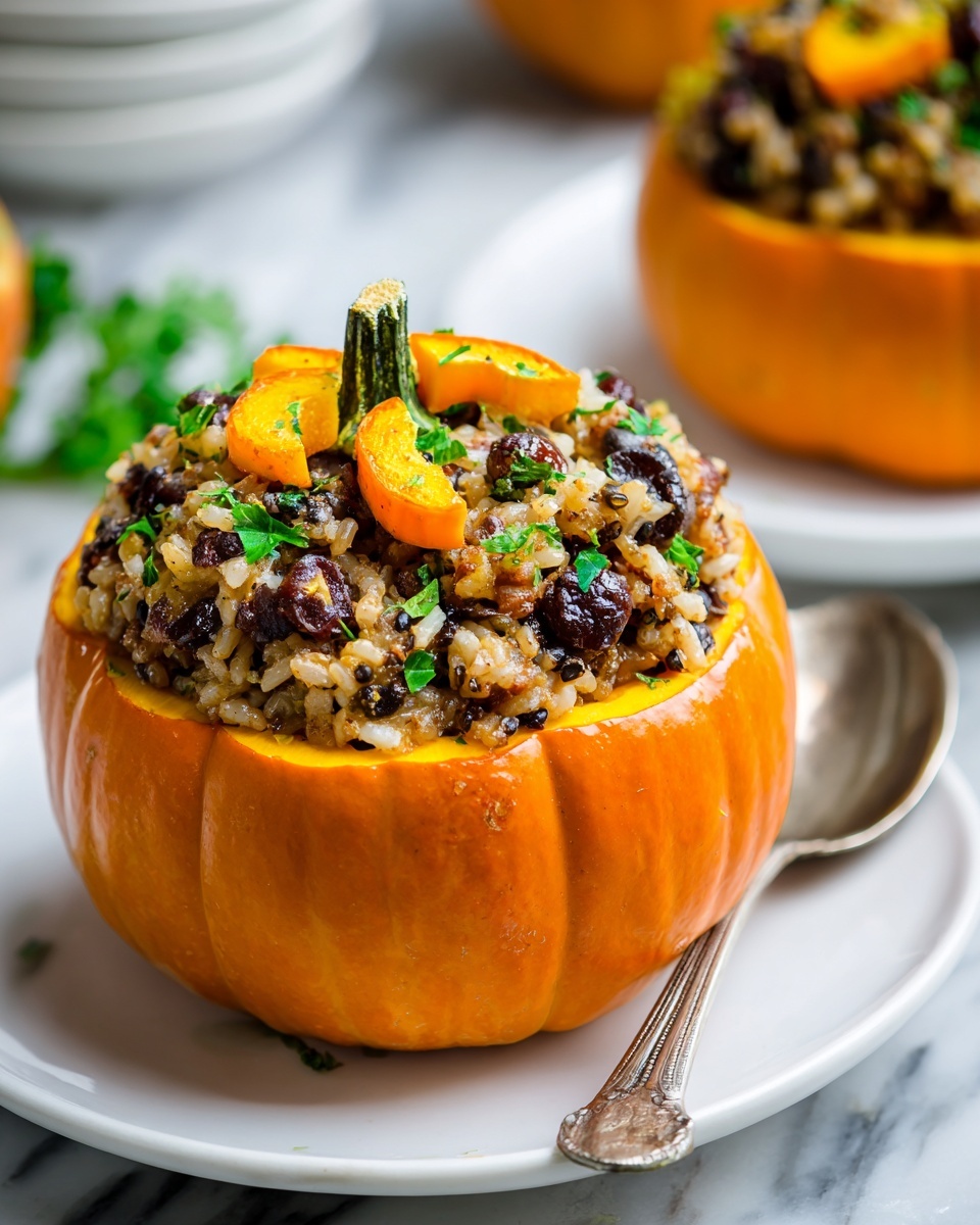 Rosa Jackson’s Mini Pumpkins Stuffed with Onion, Mushrooms, and Chard Recipe - Recipe Image