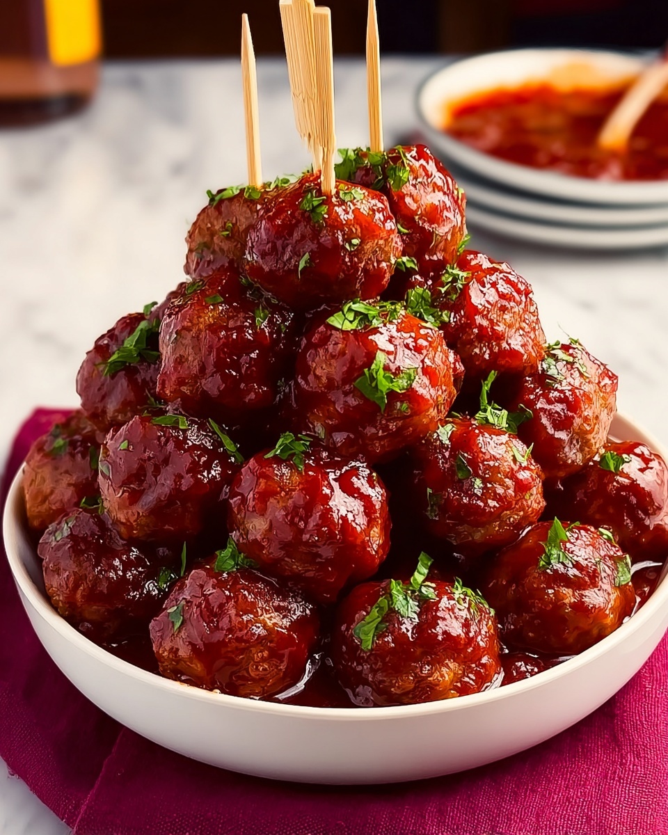 Hot Pepper Jelly Meatballs Recipe - Recipe Image