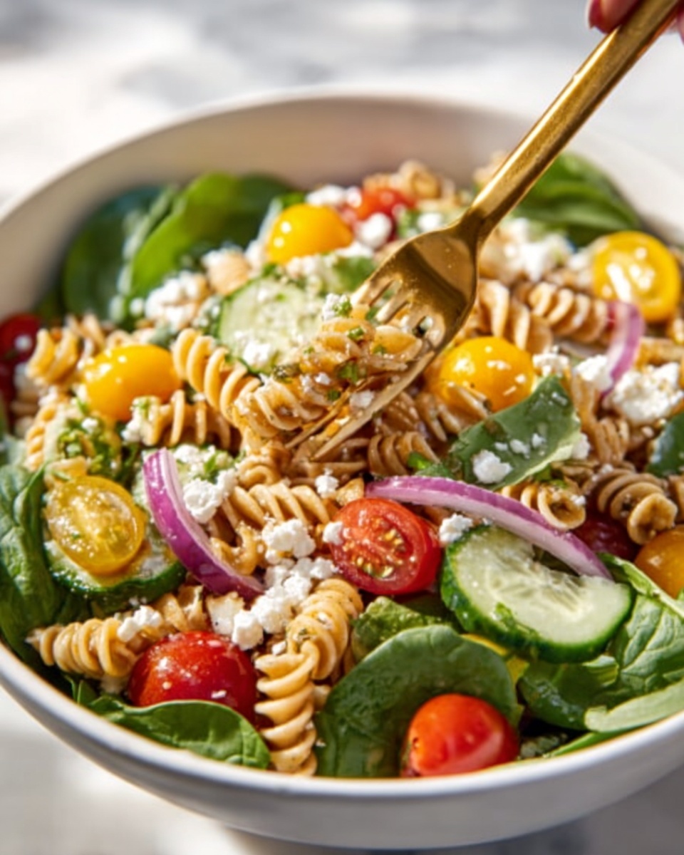 Easy Mediterranean Pasta Salad Recipe - Recipe Image