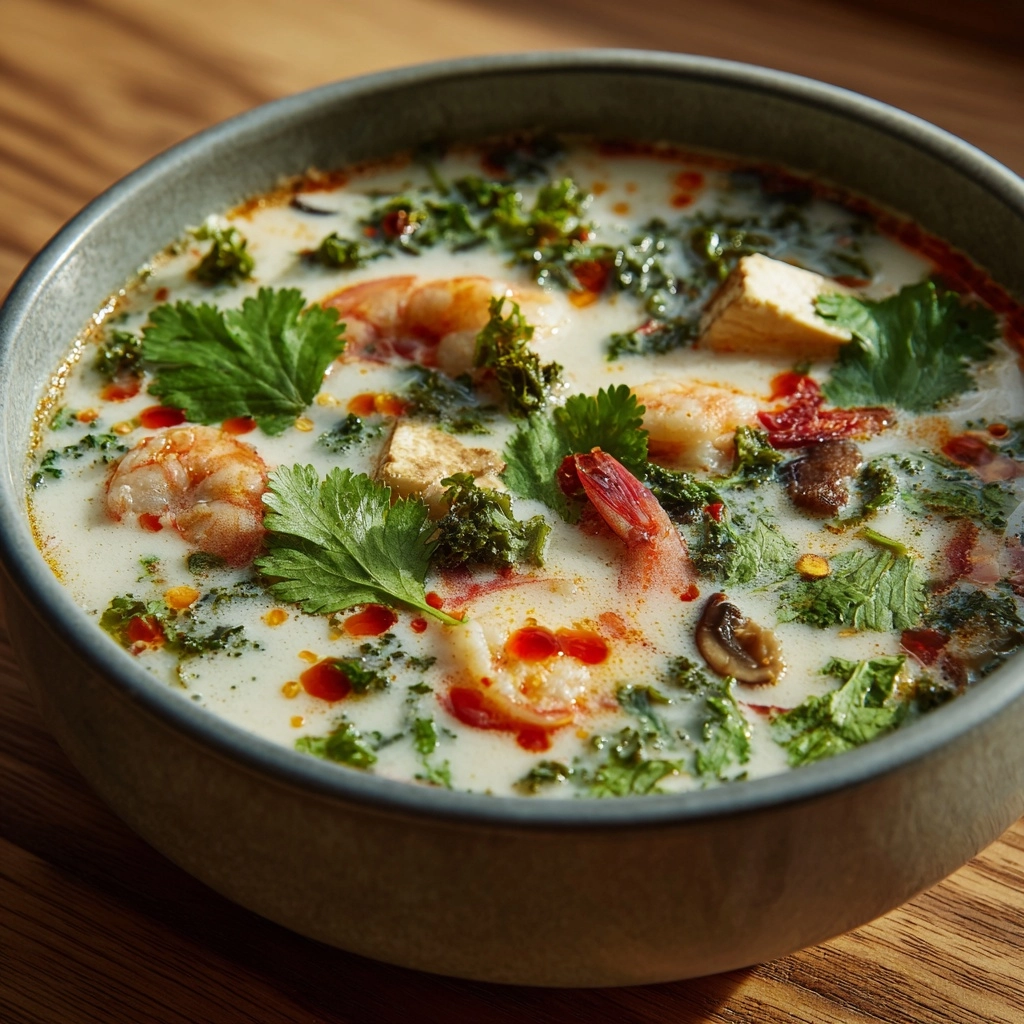 Thai Coconut Chicken Soup Recipe - Recipe Image