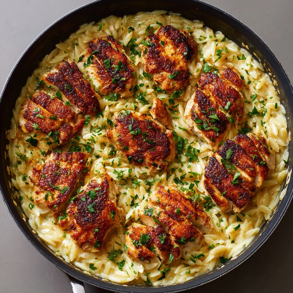 One-Pan Creamy Parmesan Chicken and Rice Recipe - Recipe Image